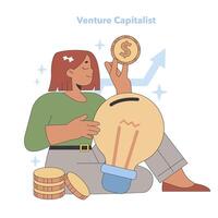 Venture Capitalist concept. Vector illustration.