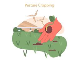 Pasture Cropping concept. vector