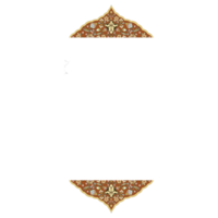 Islamic frame border traditional persian decorative element png