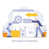 Marketing and customer focus concept. Flat vector illustration.