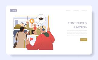 Continuous Learning concept. vector