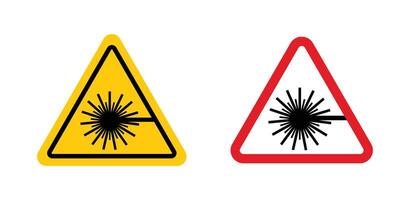 Laser warning icon vector