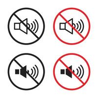 No sound sign vector