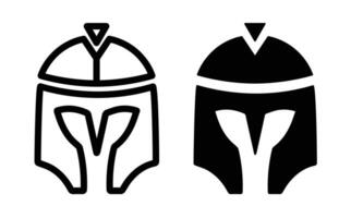 Warrior mask icon vector