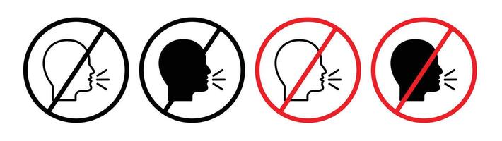 No talking sign vector