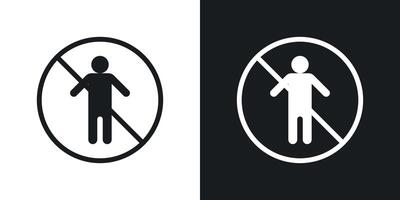 No man sign vector