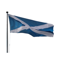 el nacional bandera de Escocia, el saltire, ondulación con orgullo en un nublado día png