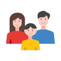 familia vector plano icono