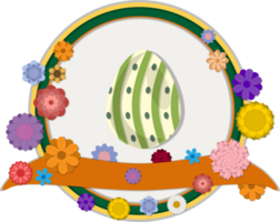 ilustração em tema celebração feriado Páscoa com caçar colorida brilhante ovos png