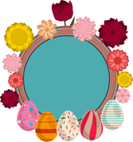 illustration sur thème fête vacances Pâques avec chasser coloré brillant des œufs png