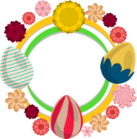 Illustration auf Thema Feier Urlaub Ostern mit jagen bunt hell Eier png