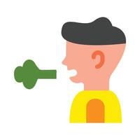 Bad Breath Vector Flat Icon