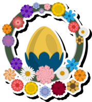 illustrazione su tema celebrazione vacanza Pasqua con caccia colorato luminosa uova, bandiera consistente di caccia diverso Pasqua uova, bellissimo Pasqua uova siamo principale accessorio a astratto sfondo png