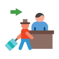 Check-In Vector Flat Icon