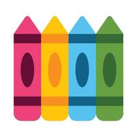 Crayon Vector Flat Icon