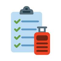 Packing List Vector Flat Icon