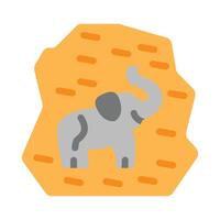 Cave Painting Vector Flat Icon