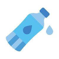 agua botella vector plano icono