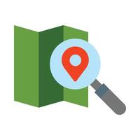 Search Map Vector Flat Icon