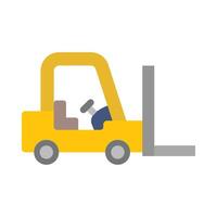 Forklift  Vector Flat Icon Design