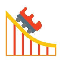 Roller Coaster Vector Flat Icon Design Vector Flat Icon Design