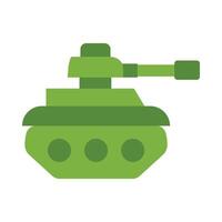 Tank Glyph Vector Flat Icon Design