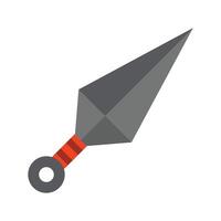 kunai glifo vector plano icono diseño