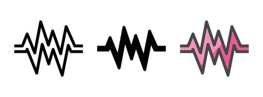 Multipurpose Heartbeat Vector Icon in Outline, Glyph, Filled Outline Style