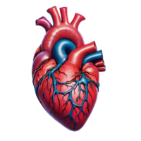 AI generated 3d rendering anatomical heart png