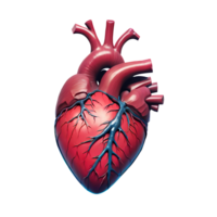 AI generated 3d rendering anatomical heart png