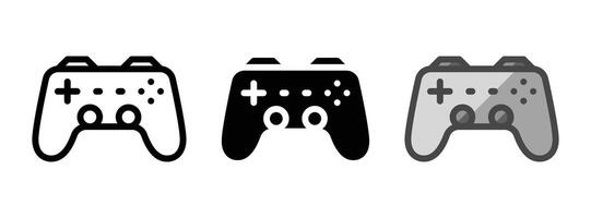 de múltiples fines término análogo gamepad vector icono en describir, glifo, lleno contorno estilo