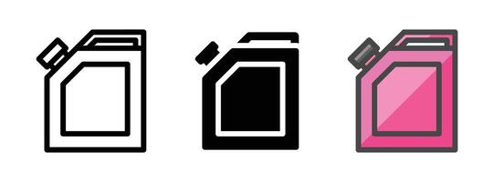 Multipurpose Jerrycan Vector Icon in Outline, Glyph, Filled Outline Style