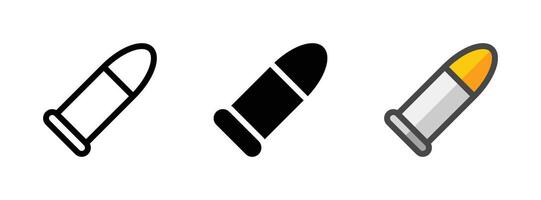 Multipurpose Bullet Vector Icon in Outline, Glyph, Filled Outline Style