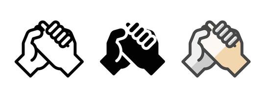 Multipurpose Hands Vector Icon in Outline, Glyph, Filled Outline Style