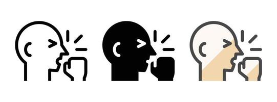 Multipurpose Cough Vector Icon in Outline, Glyph, Filled Outline Style