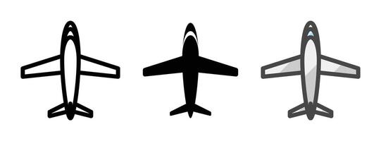 de múltiples fines avión vector icono en describir, glifo, lleno contorno estilo