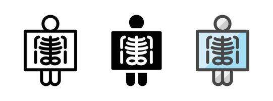 Multipurpose X-Ray Vector Icon in Outline, Glyph, Filled Outline Style