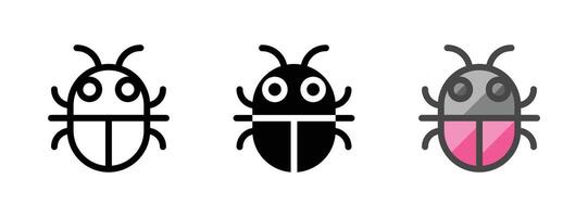 Multipurpose Bug Vector Icon in Outline, Glyph, Filled Outline Style