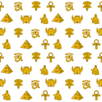 Seamless pattern with Egypt icons. png