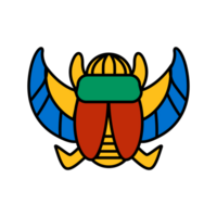 scarabee Egyptische hiëroglief en symbool. oude cultuur zingen en symbool. religie icoon. ontwerp element. png