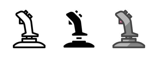 Multipurpose Flight Stick Vector Icon in Outline, Glyph, Filled Outline Style