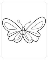 Cute Butterfly vector, Butterfly black and white vector