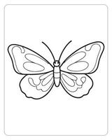 Cute Butterfly vector, Butterfly black and white vector