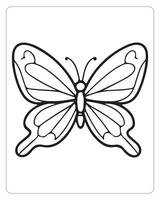 Cute Butterfly vector, Butterfly black and white vector