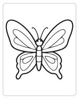 Cute Butterfly vector, Butterfly black and white vector