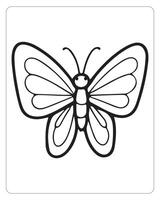 Cute Butterfly vector, Butterfly black and white vector