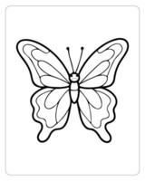 Cute Butterfly vector, Butterfly black and white vector