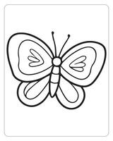 Cute Butterfly vector, Butterfly black and white vector