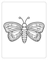 Cute Butterfly vector, Butterfly black and white vector