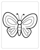 Cute Butterfly vector, Butterfly black and white vector